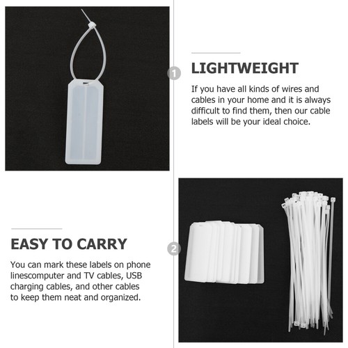 50 Pcs Cable Identification Plate Label Labels Tags for Management - Afbeelding 5 van 12