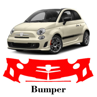 bumper PreCut PPF Paint Protection Film For FIAT 500 Turbo & Abarth 2013-2019