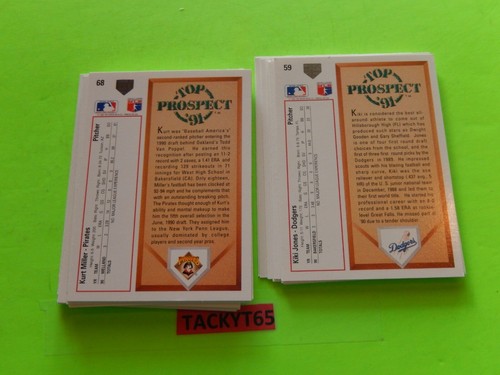 1991 UPPER DECK BASEBALL TOP PROSPECT SET CARDS #51-76 - Picture 3 of 3