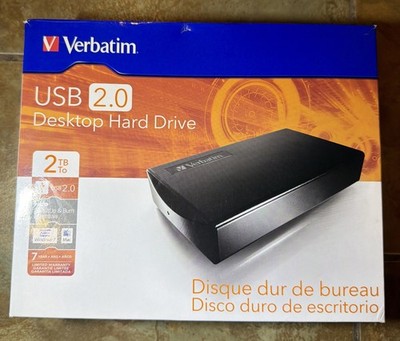 2TB  Verbatim External Desktop Drive (Windows & Mac)