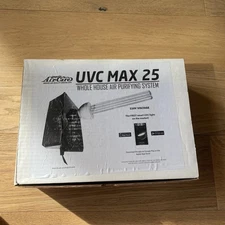 New Uvc Max 25 Whole House Air Purifier 110v Goes In HVAC Duct W/ Bulb Included