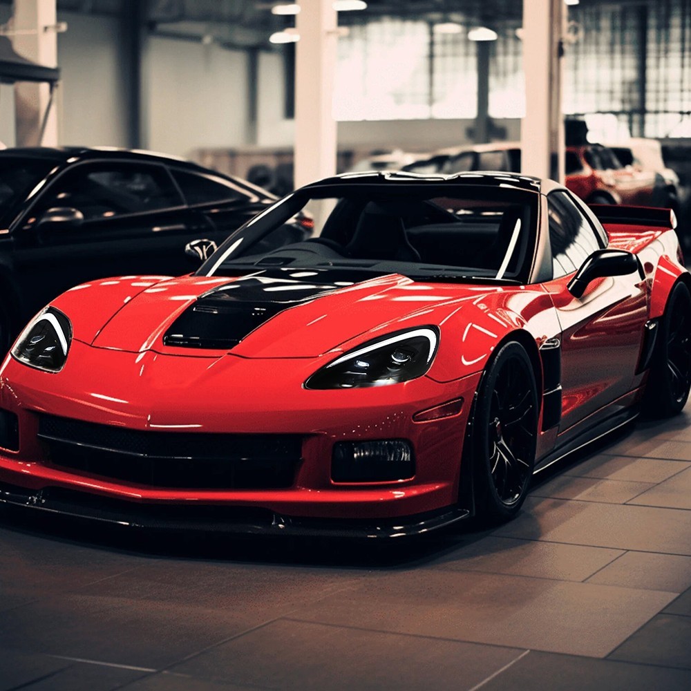 TT-ABC For 05-13 Chevy Corvette C6 Led Projector Headlight DRL Sequential Signal