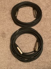 2 - 25  XLR HD Connector Microphone 25FT Mic Cables - New - No Box