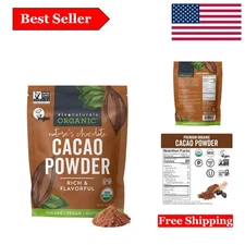Organic Cacao Powder 454g - Guilt-Free Dark Chocolate Flavor for Baking & Shakes