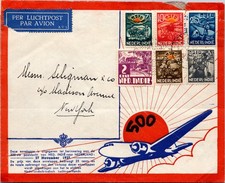 BH _GOLDPATH: Netherlands cover 1937 to USA airmail special cancel BH012_P01