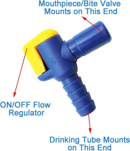 Bite Valve Replacement 4 Pack with Shutoff Valve O-Ring for Hydration Pack Tube. - Picture 3 of 11
