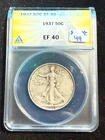 1937 WALKING LIBERTY HALF DOLLAR ANACSEF 40 467