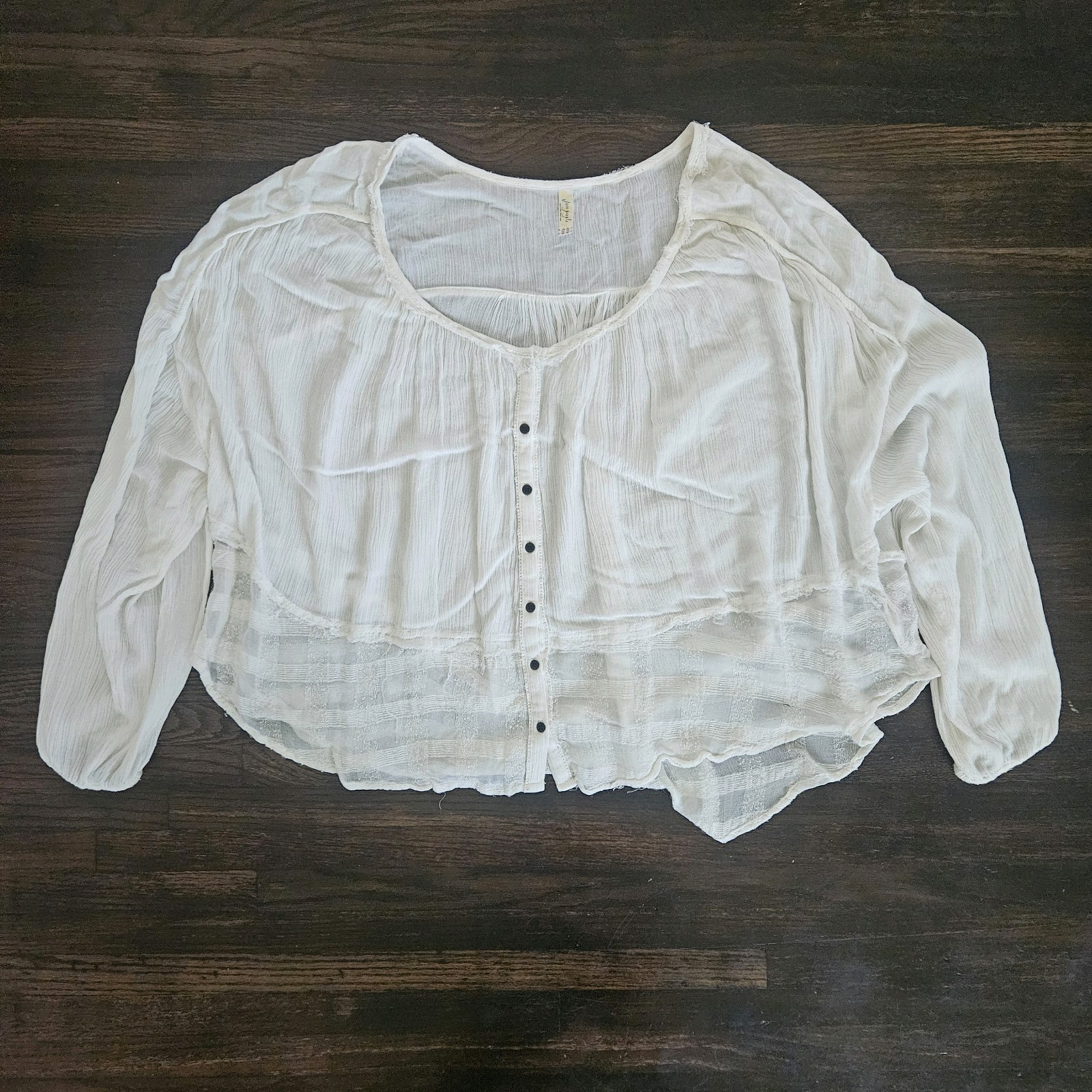 Womens Free People Rainy Days Swing Top Size Medium White Color