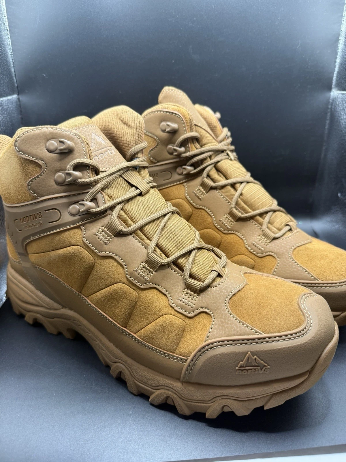 NORTIV 8 Men's Waterproof Hiking Boots Outdoor Mid Trekking Sz 10.5 NIB