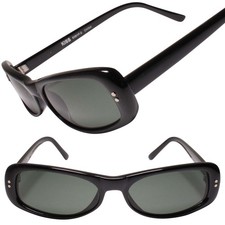Deadstock Genuine Vintage Metal Rivets Black Frame Rectangle Sunglasses