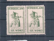 Gerald King  Wonderland Cinderella stamps Off with his head pair - MNH  (AT335)