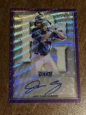 JAC CAGLIANONE 2020 LEAF PERFECT GAME PURPLE WAVE AUTOGRAPH #2/8 ROYALS GATORS