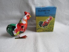 Mechanisches Blechspielzeug - Hahn zum Aufziehen mit OVP