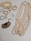 Vintage  Lot  Of  Costume  Jewelry  For Crafting