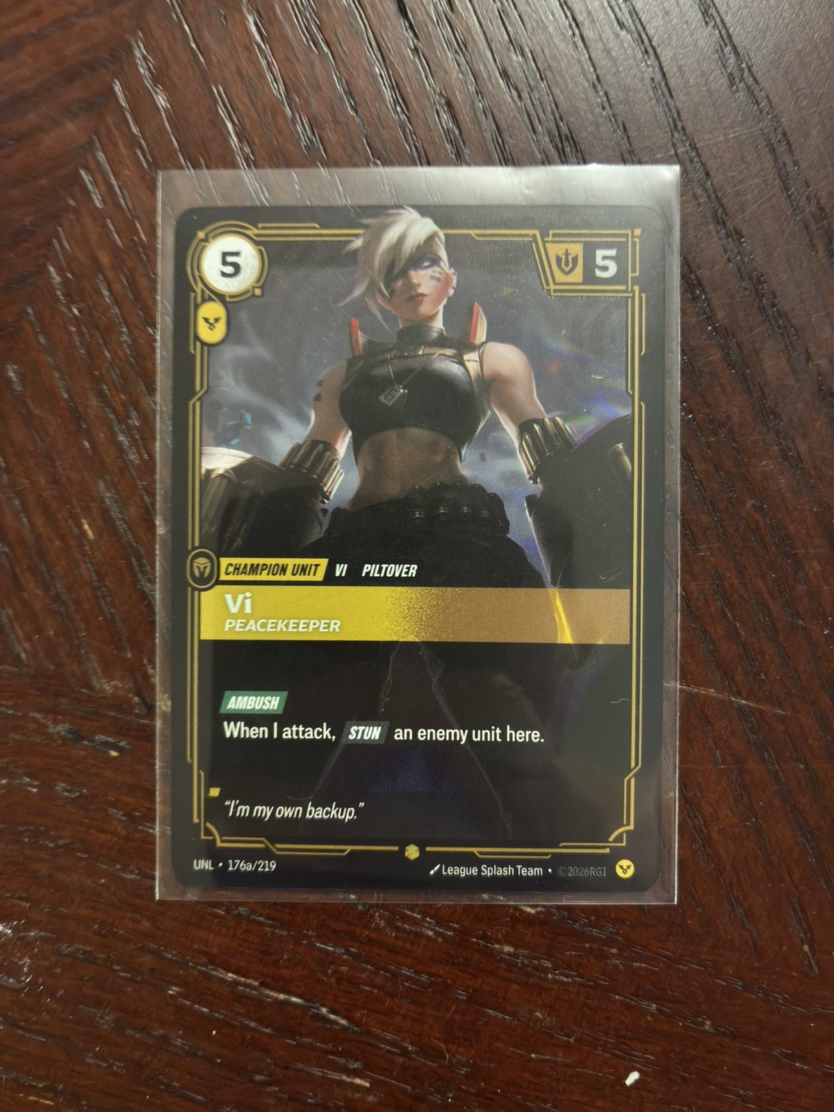 Vi Peacekeeper 176A/219 Alternate Art Showcase Unleashed Riftbound Foil NM