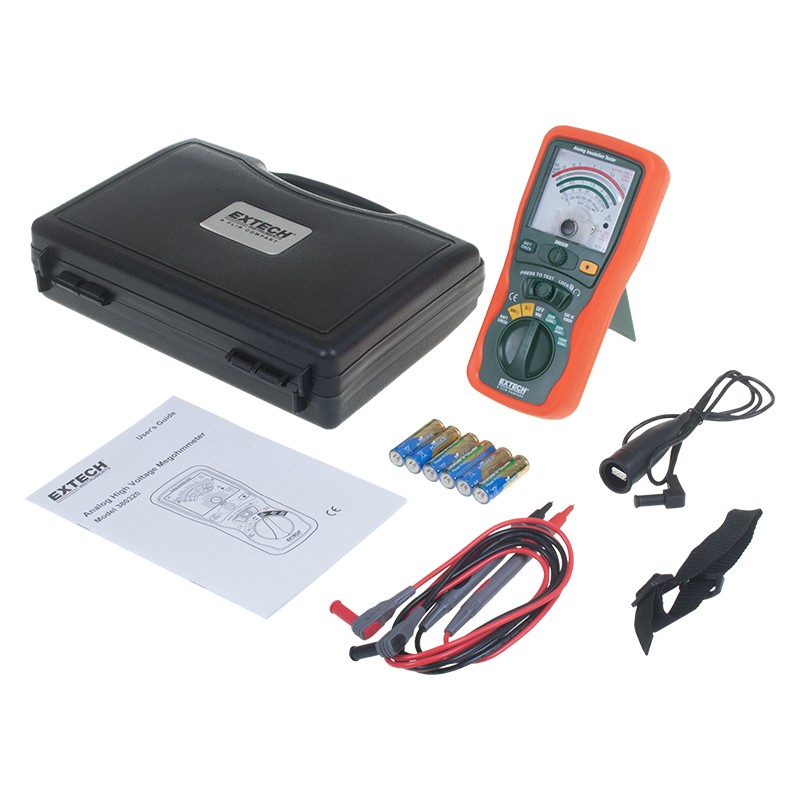*NEW* Extech 380320 Analogue Insulation Tester Inc. Leads, Batteries and Case...