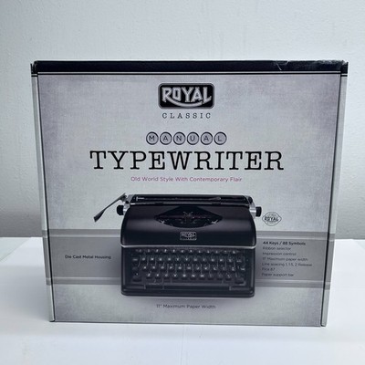 Royal Classic Manual Black Typewriter Retro Style #79104P- NEW
