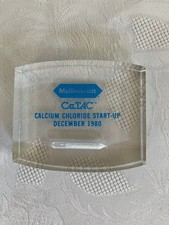 Presse papier verre démarrage chlorure de calcium Mallinckrodt CalTAC 1980