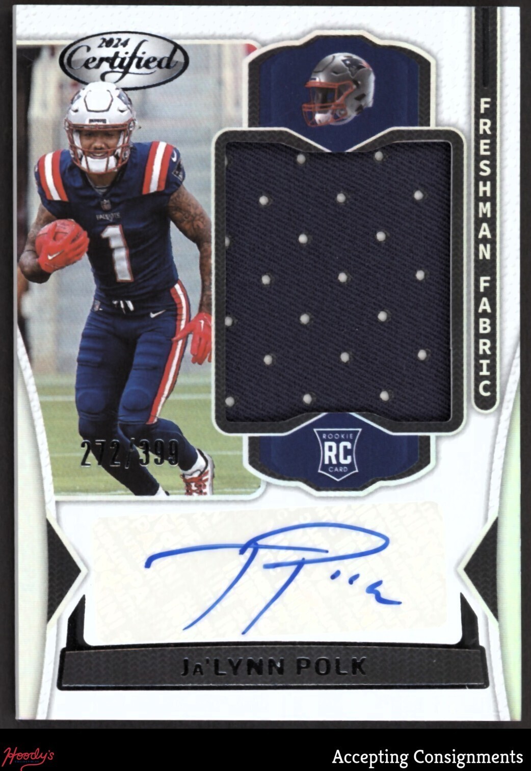 2024 Certified Freshman Fabric Mirror Ja'Lynn Polk RC ROOKIE JERSEY AUTO 272/399