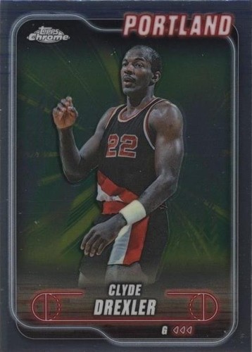 Clyde Drexler #30 Purple Geometric Refractor /129 - 2024-25 Topps 