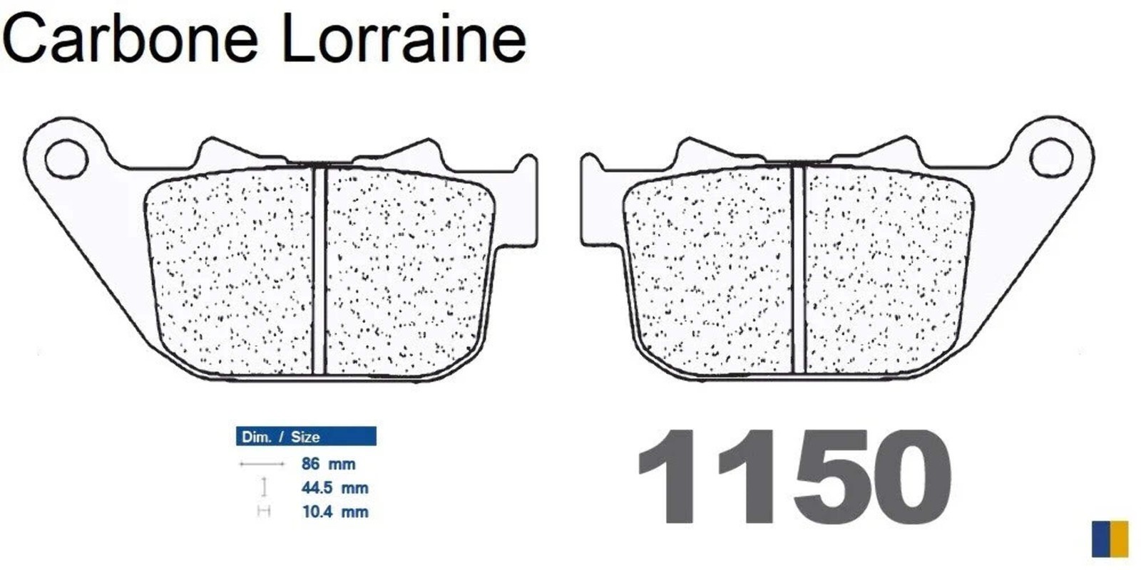 Plaquettes Carbone Lorraine de frein arrière Harley Davidson XL 883 C en métal fritté premium