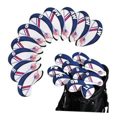 Golf Club Iron Head Covers Set, 10PCS Neoprene USA Flag Design Protective