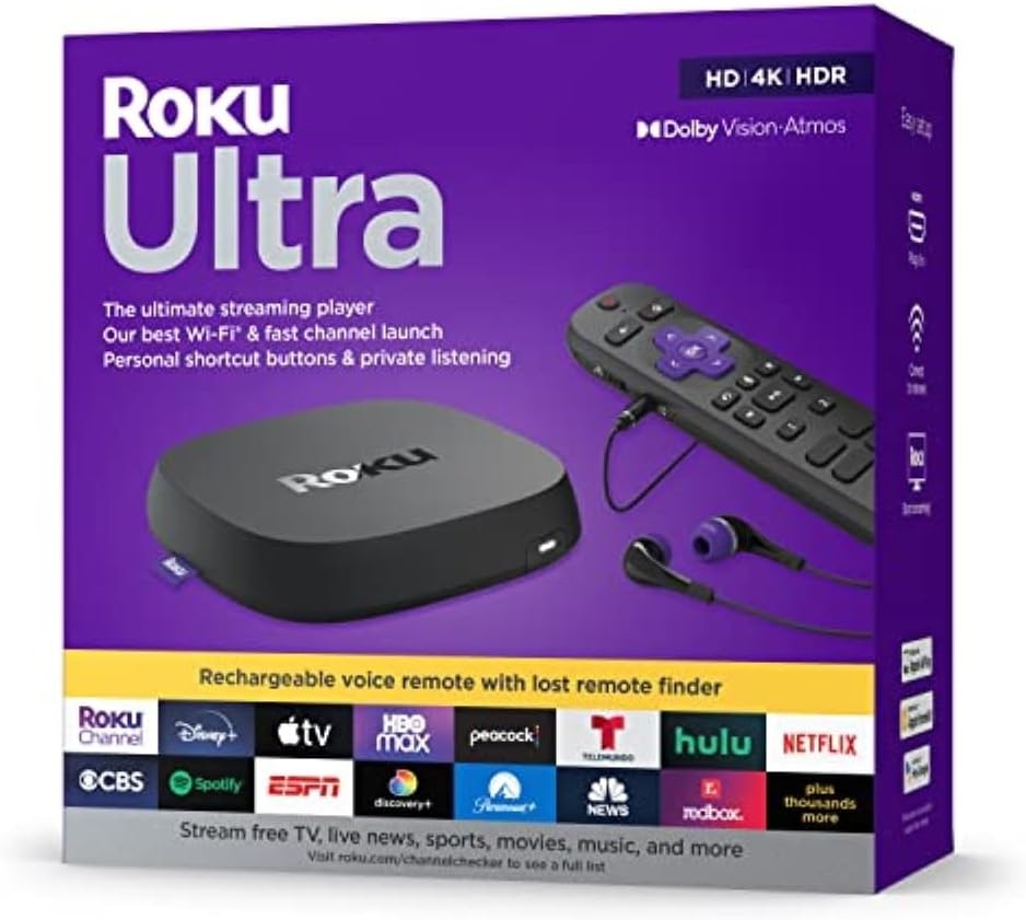 Roku Ultra LT 4K Streaming Media Player 4801RW HDR Dolby Vis