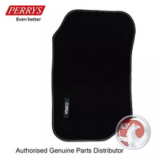 UNIVERSAL CAR FLOOR MATS BLACK + BLACK TRIM -FOR VAUXHALL CORSA B C D E