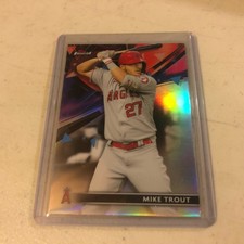 MIKE TROUT 2021 TOPPS FINEST BASEBALL REFRACTOR ANGELS #57 Q6412