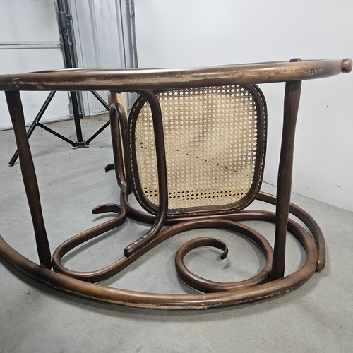 Vintage Bentwood Cane Back Bottom Rocking Chair Thonet Poland MCM - Picture 19 of 23