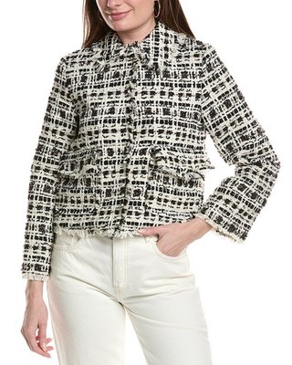 Silvian Heach Wool-Blend Tweed Jacket Women's