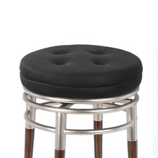 baibu Bar Stool Cushions, Super Breathable 12x12x1.2 Inch (Pack of 1), Black 