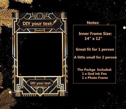 Art Deco Party Photo Booth Prop Cornice Anni 20 Gatsby Cornice Foto Ruggente Anni 20 P... - Foto 2 di 6