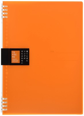 King Jim Tefrine A4 Orange Ring Notebook 360 Degree Foldable 30 Sheet Capacity