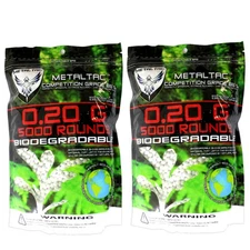 MetalTac Airsoft Bio BBs .20g Bio-degradable Eco 6mm Pellets 10000 Rounds