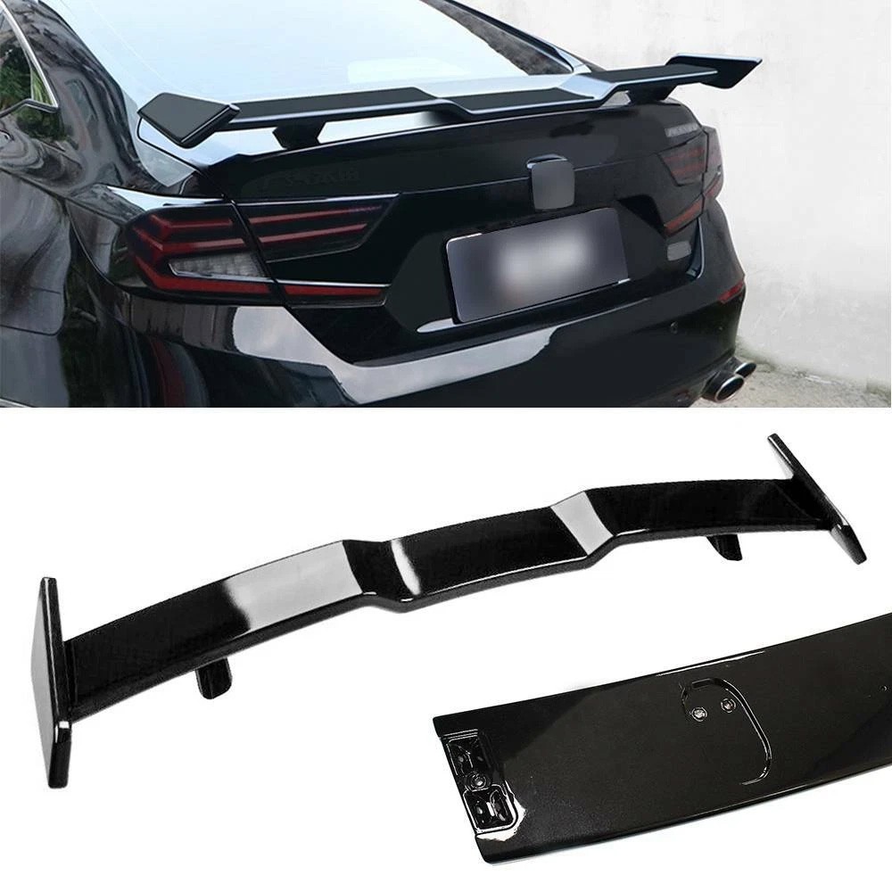 57"Rear Trunk Spoiler TRD Style Wing Lip Gloss Black For Porsche Carrera GT
