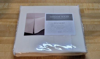 New Charter Club Damask Solid 500 Thread Count 100% Pima Cotton Full Bedskirt