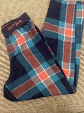 Cat  Jack Boys Blue Plaid Flat Front Pull On Sleepwear Pajama Pants Size 4/5