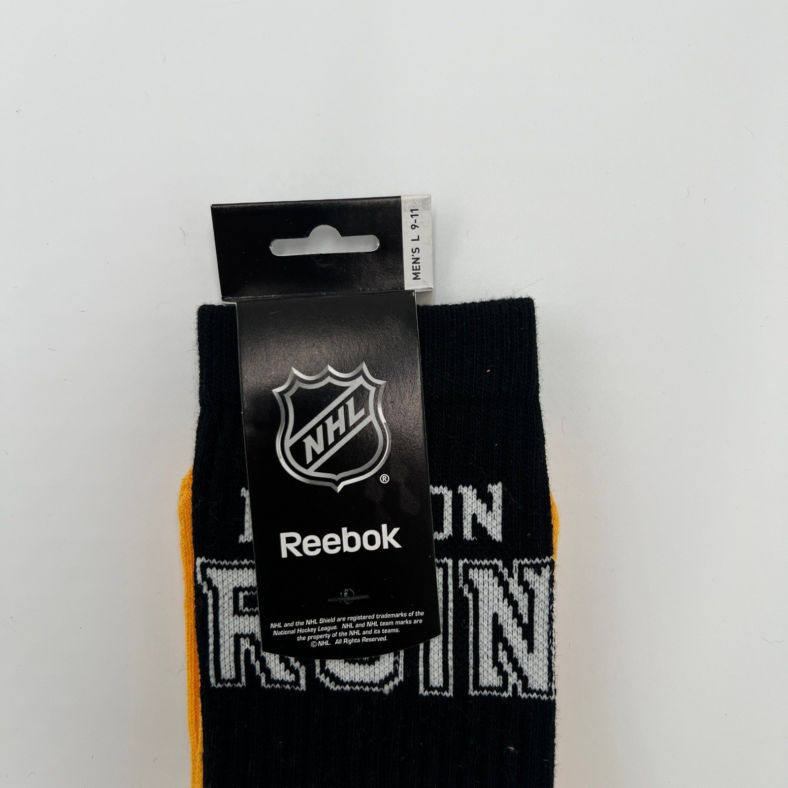 Reebok NHL Pittsburgh Penguins Crew Socks Men's L 9-11 Black Yellow White thumbnail 2