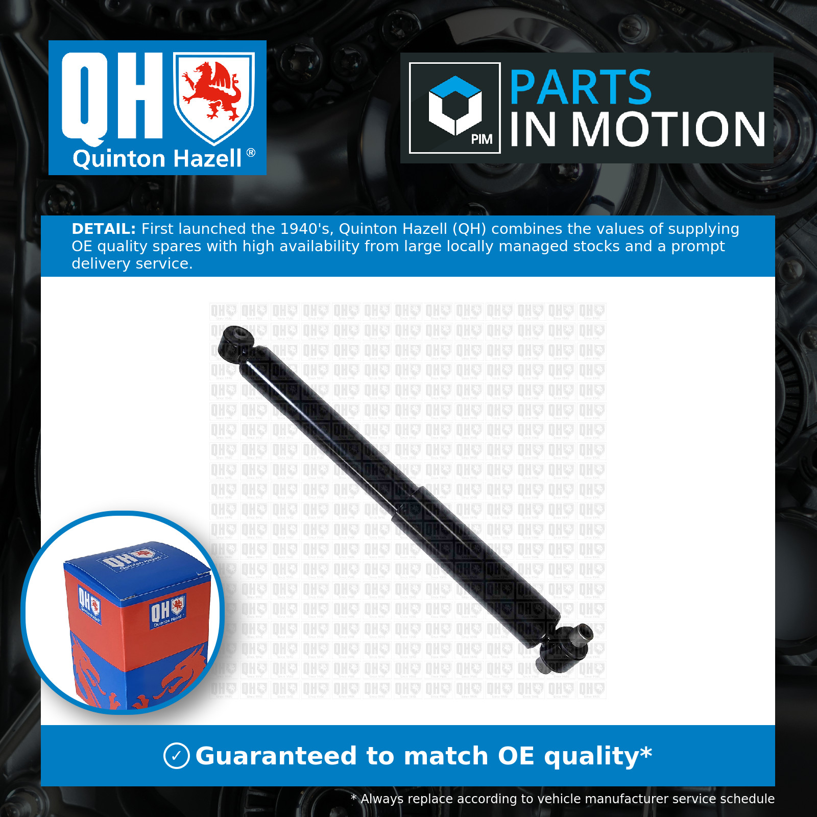 2x Shock Absorbers (Pair) fits FORD TRANSIT V363 2.0D Rear 2016 on Damper QH New