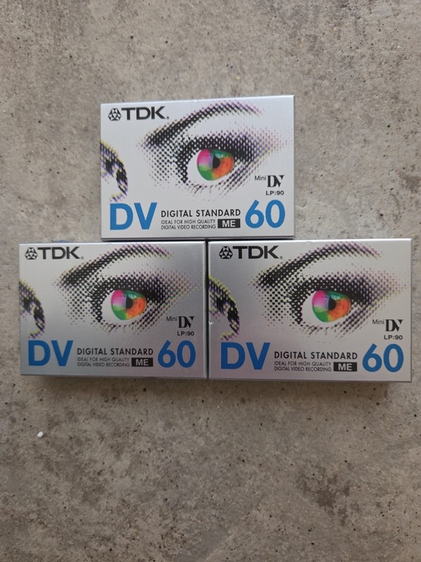 TKD DVM-60ME MINI DVD Digital Video Cassette 90 Minute D V 60 Lot Of 3