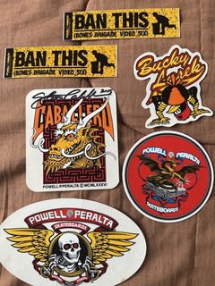 Vintage autographed Steve Caballero/ Powell Peralta Skateboard Stickers lot!!
