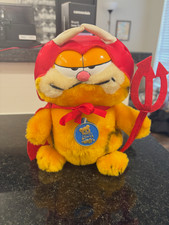 Vintage 70s Garfield Devil Halloween Costume Plush W/ OG Dakin Tag