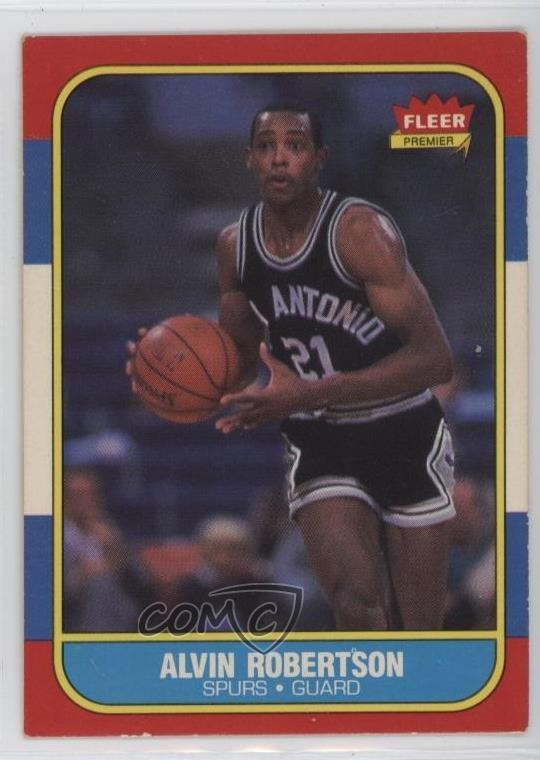1986-87 Fleer Alvin Robertson #92 6oq