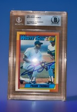 🎯1990 Topps Frank Thomas Rookie Autographed #414 BGS authentic MLB Hall of Fame