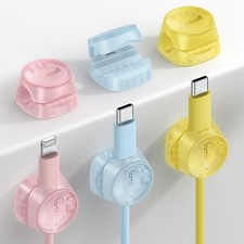 Cord Organizer, Desk Accessories - 6 Pack, Colourful Cable Management