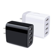 Multiple USB Wall Charger, 2Pack 4-Multi Port USB Charger Cube 4.8A Fast Char...