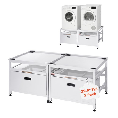 #ad #ad VEVOR Laundry Pedestal 22.6 in Washer Dryer Stand with Tray Storage Space 800lbs $305.99