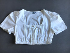 Hochwertige HESS Frackmann  Dirndlbluse Gr. S  36 weiß  -100 % Baumwolle