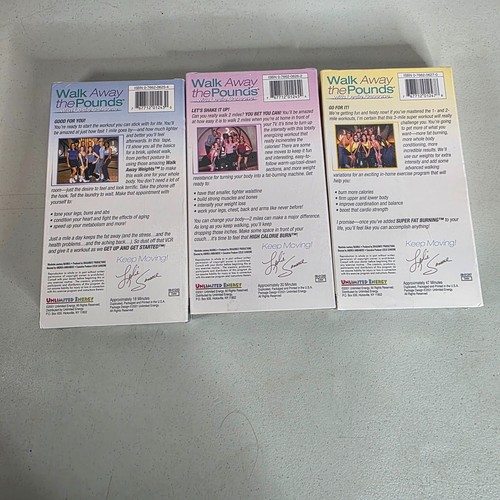 Walk Away the Pounds Leslie Sansone VHS Set of 3 NEW Sealed 1 Mile 2 Mile 3 Mile - Picture 6 of 9